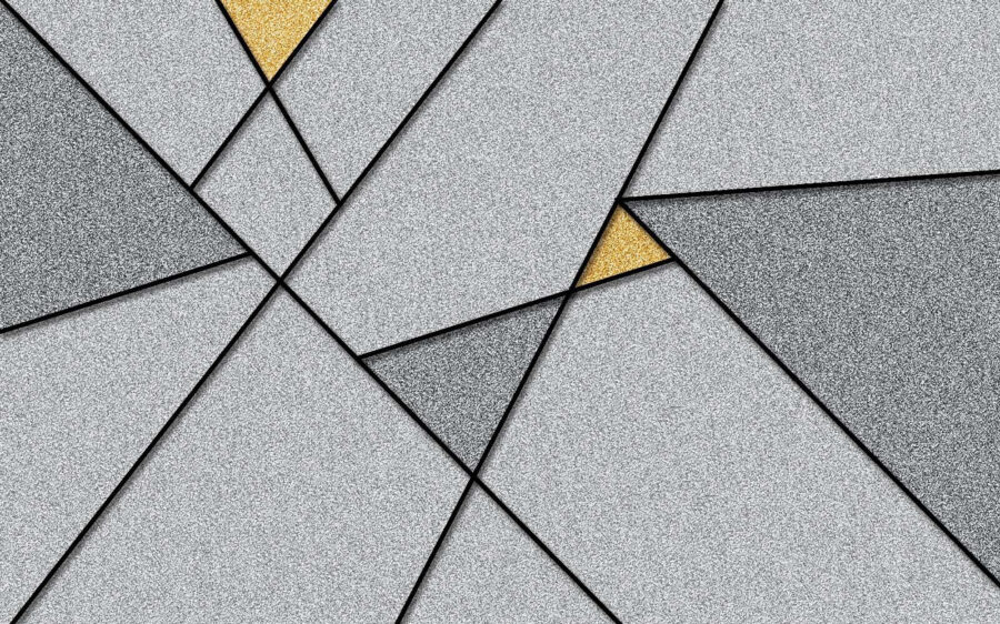 Grey and yellow triangle Grey and yellow triangle