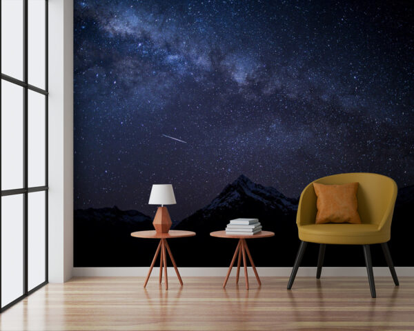 Wall murals Starry sky over mountains (SKU: u21477) Wall murals Wall murals Starry sky over mountains (SKU: u21477)