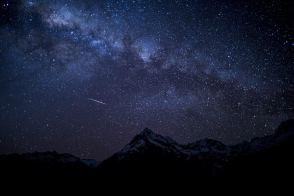 Starry sky over mountains Starry sky over mountains