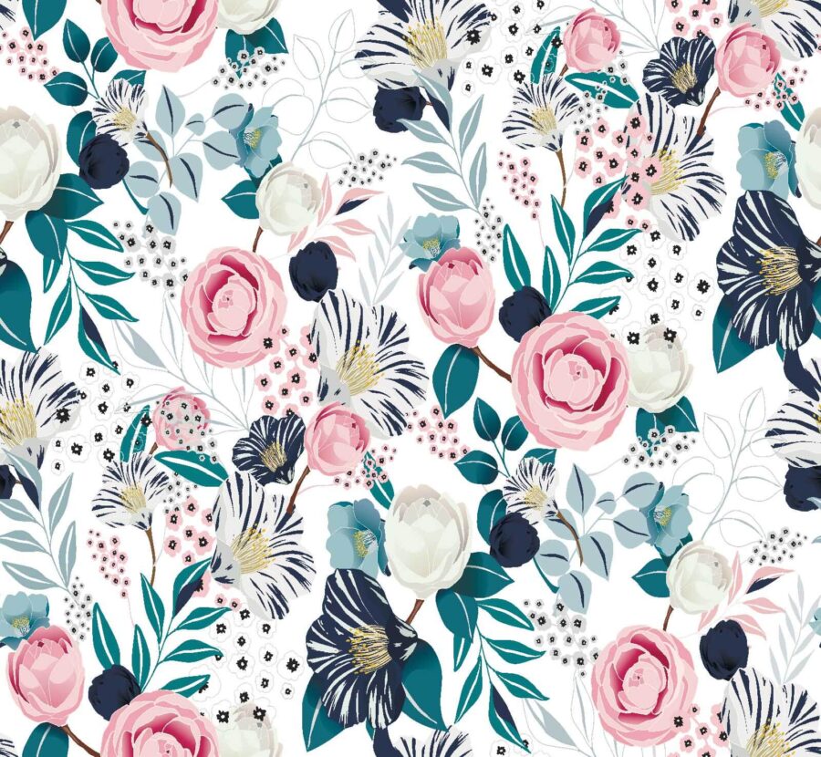 Pattern of flowers and leaves Pattern of flowers and leaves