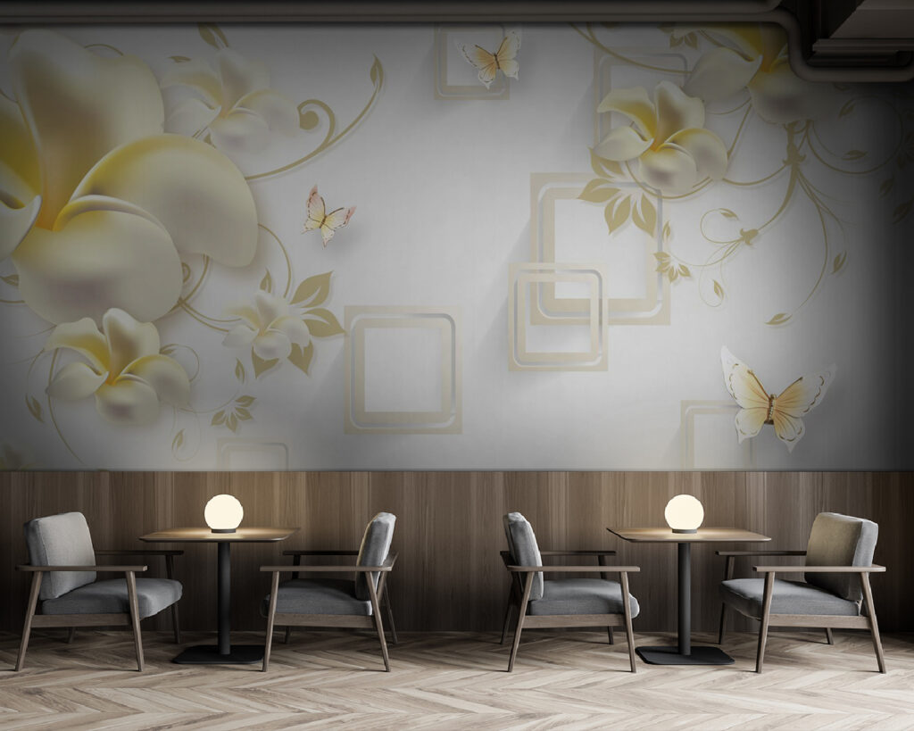 Wallpaper with flowers and butterflies u21126piz137m 1024x819 - Wallpaper with flowers and butterflies - tegory