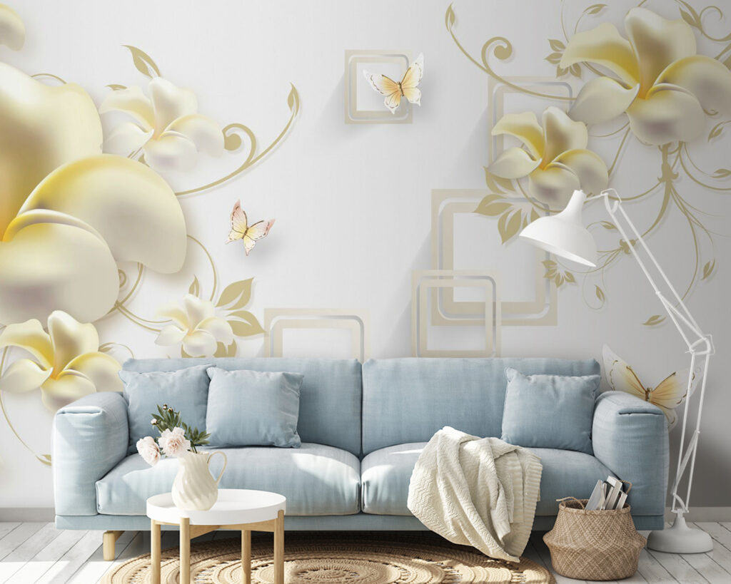 Wallpaper with flowers and butterflies u21126pig14 1024x819 - Wallpaper with flowers and butterflies - tegory