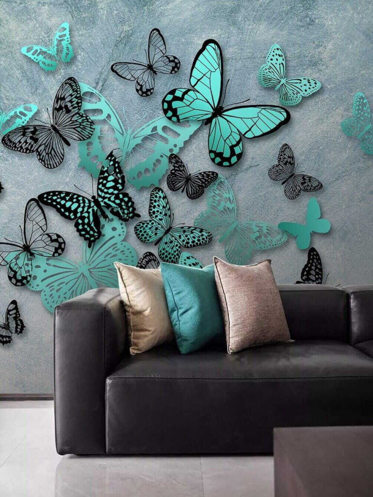 Group of butterflies on a wall Group of butterflies on a wall