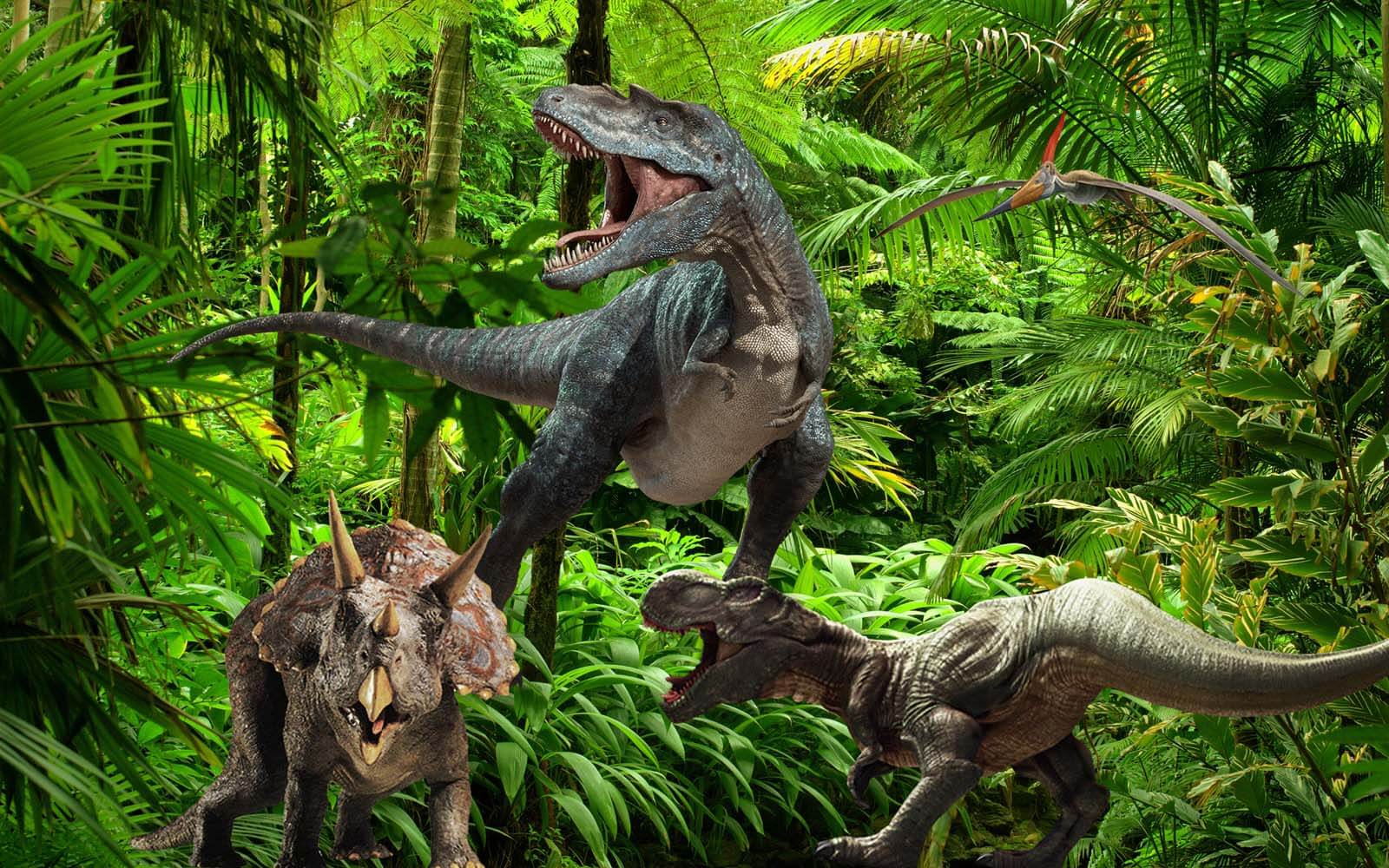 u20726p - Group of dinosaurs in a forest - tegory