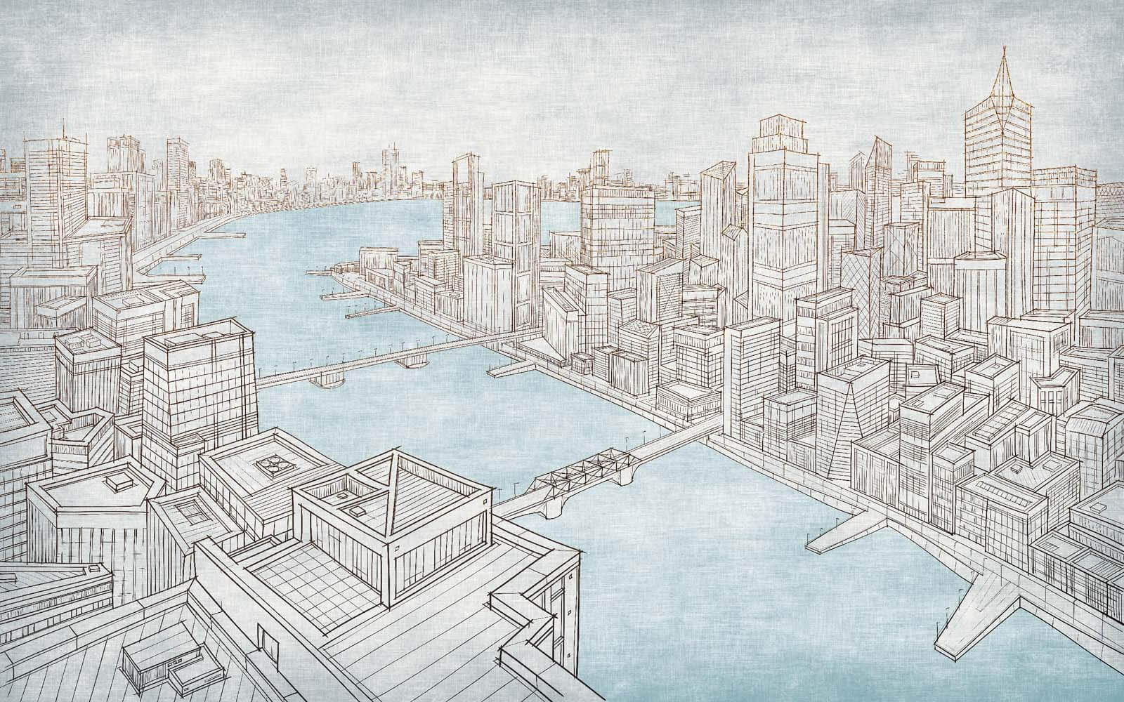 Drawing of a city u20645p - Drawing of a city - tegory