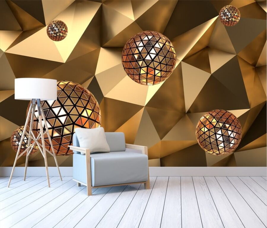 Wall murals Floating geometric spheres in harmony.