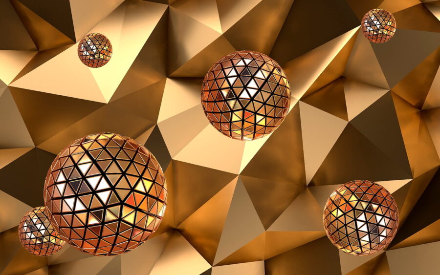 Wall murals Floating geometric spheres in harmony. - Image 2