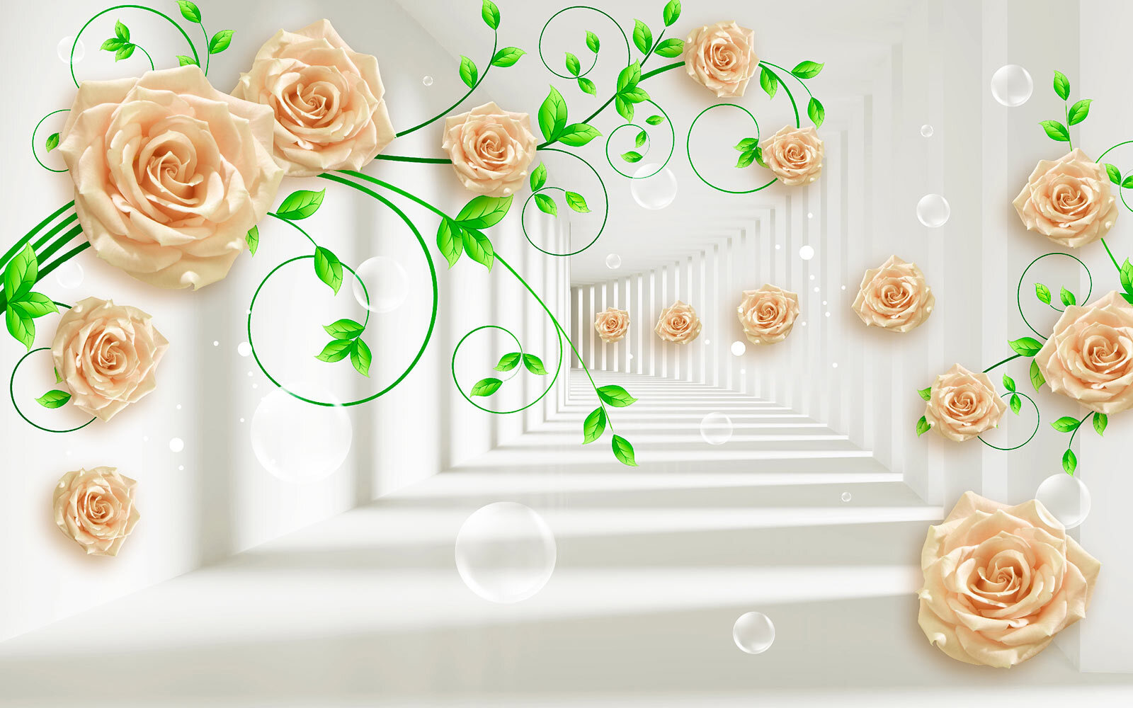 u18925p - Wallpaper with roses and leaves - tegory