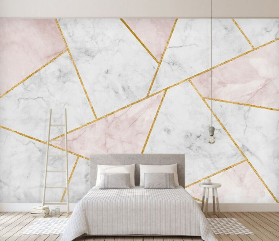 Wall murals Abstract marble pattern with soft hues