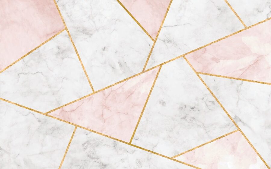 Wall murals Abstract marble pattern with soft hues - Image 2