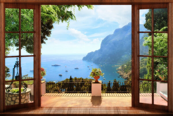 View of the ocean from a balcony View of the ocean from a balcony