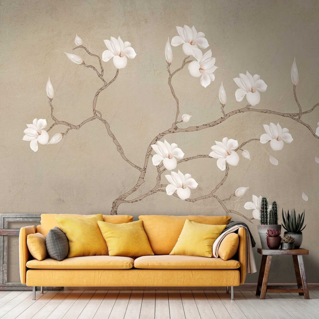 White flowers on a branch