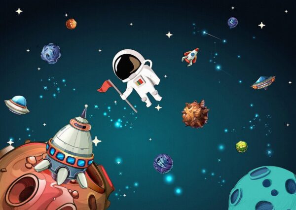 Cartoon space scene with planets and stars u13898p 600x426 - Cartoon space scene with planets and stars - tegory