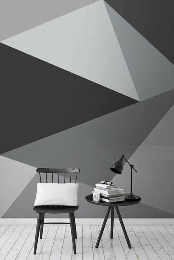 Grey and white triangle pattern Grey and white triangle pattern