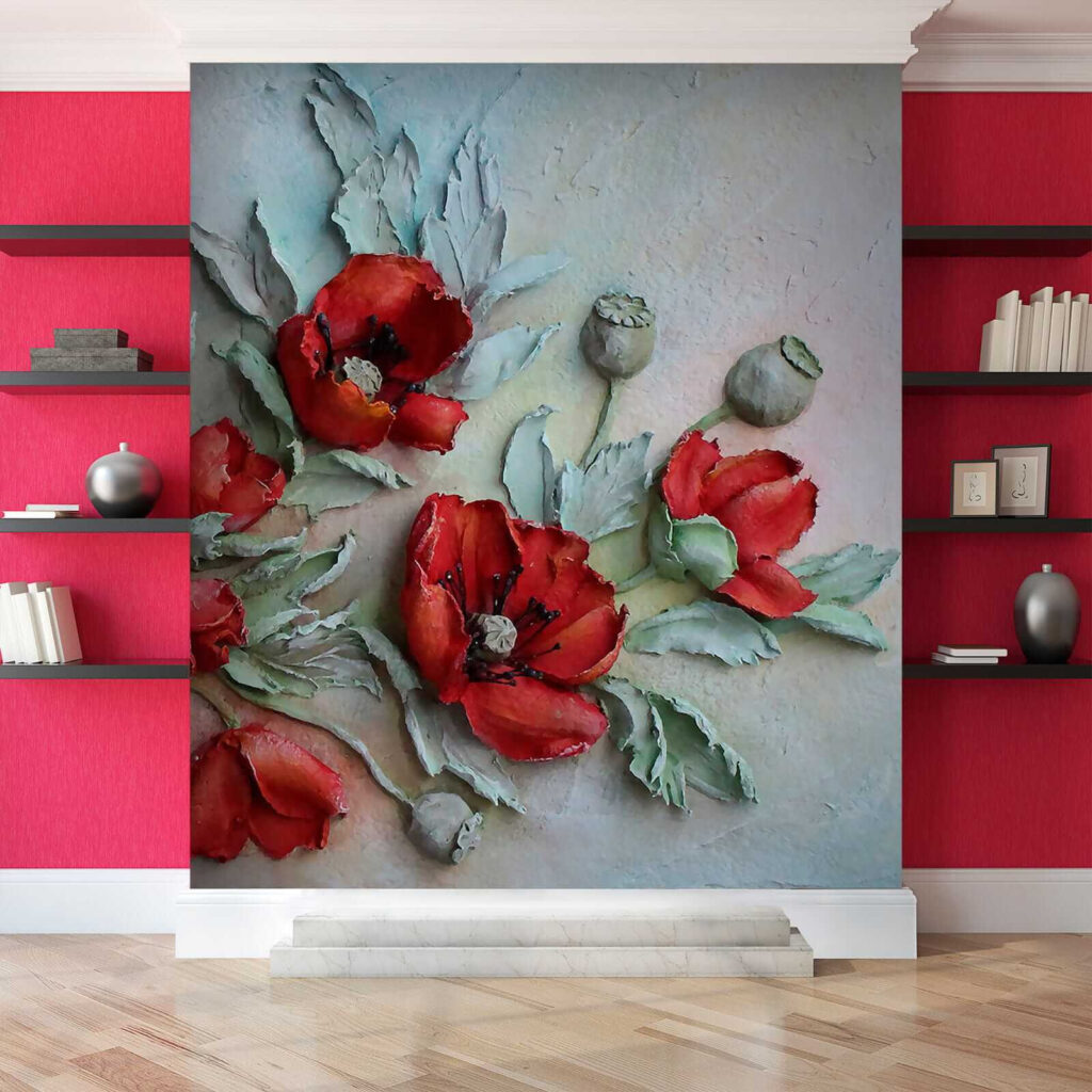 Vibrant red flowers in soft hues Vibrant red flowers in soft hues