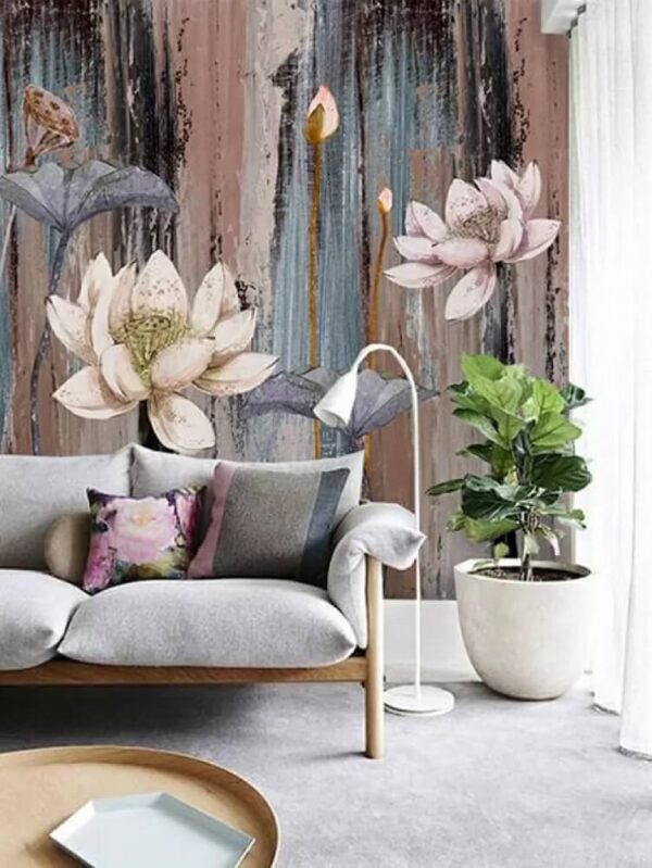 Painting of flowers on a wood surface u12609pig1m 600x799 - Painting of flowers on a wood surface - tegory