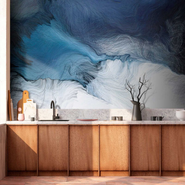 Blue and white painting