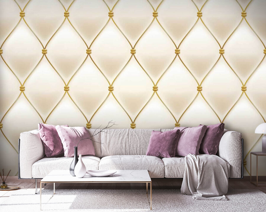 Wall murals Elegant diamond pattern background design. - Image 3