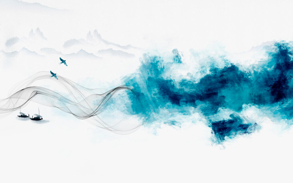 Blue smoke and a bird Blue smoke and a bird