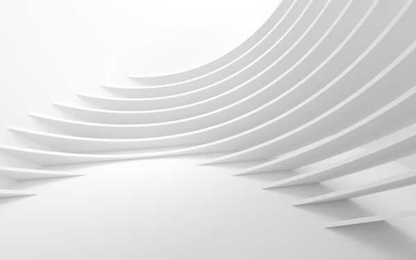 White room with curved lines White room with curved lines