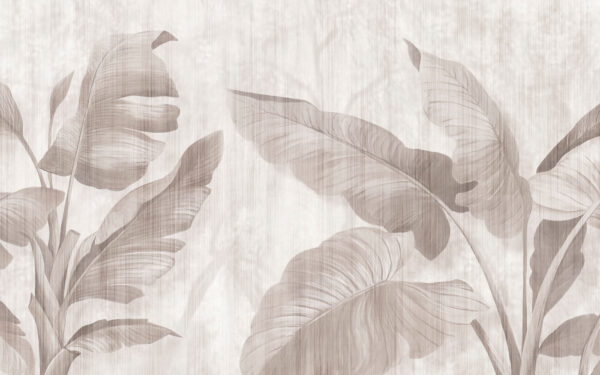 Elegant botanical leaf design in neutral tones Elegant botanical leaf design in neutral tones