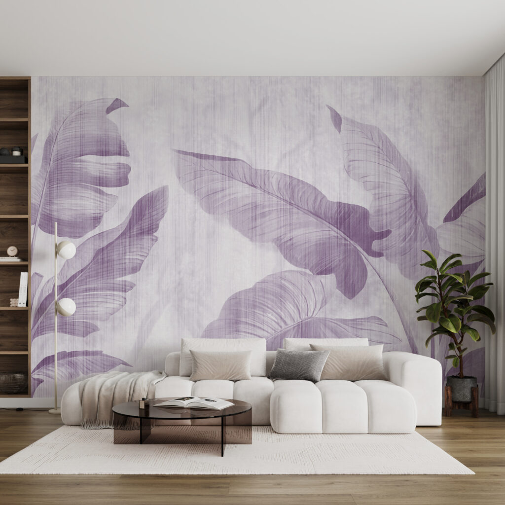 Elegant foliage in soft lavender tones