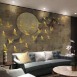 Wall murals Group of birds flying in the sky