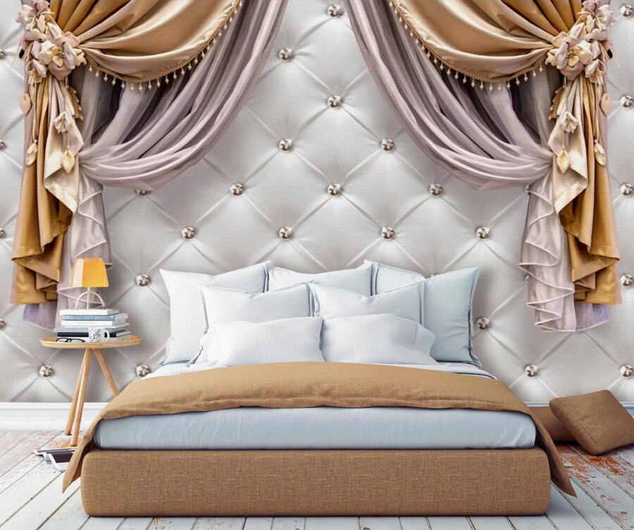 Wall murals Elegant drapes with decorative accents. - Image 2