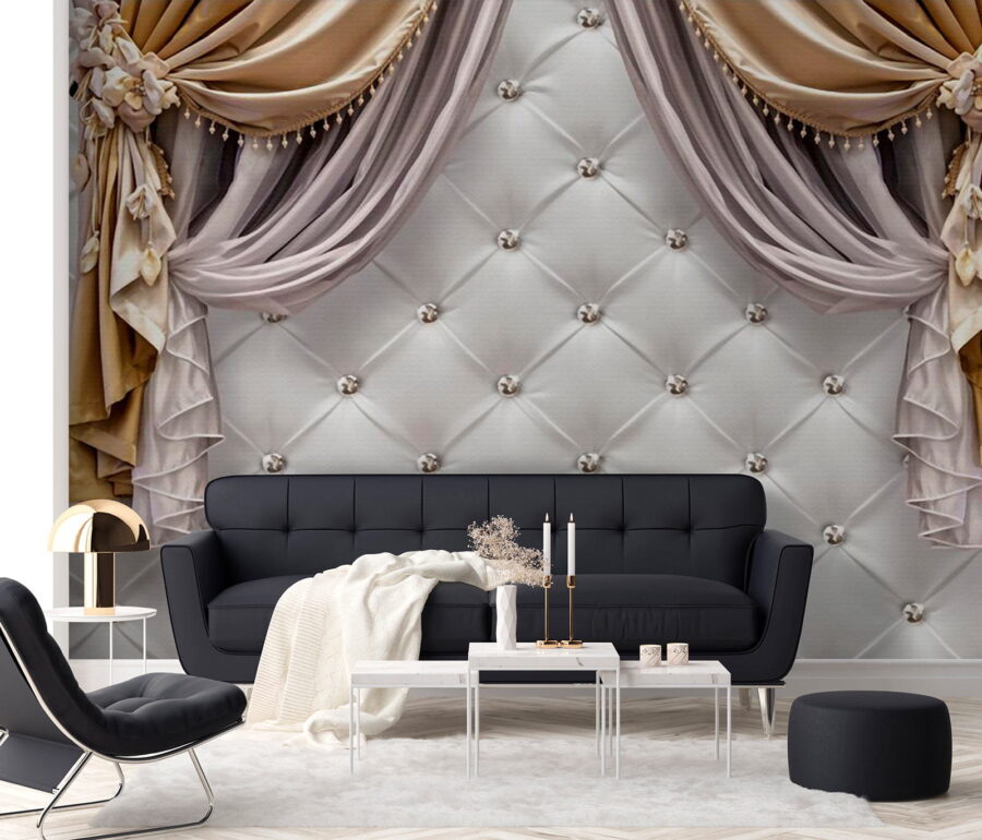 Wall murals Elegant drapes with decorative accents. - Image 3
