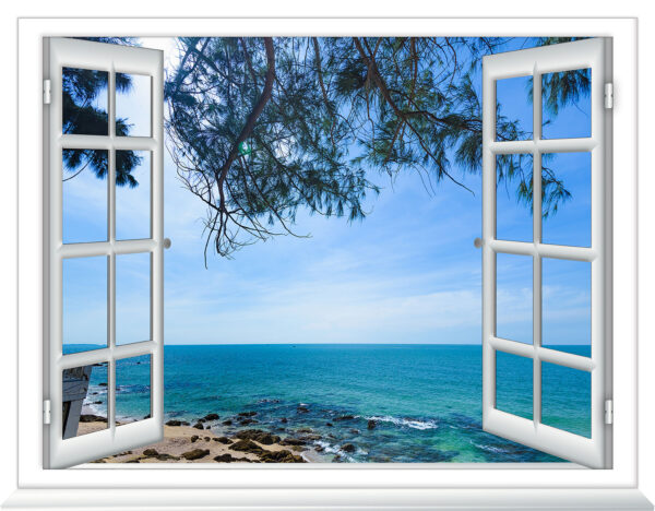 Window with a view of the ocean Window with a view of the ocean