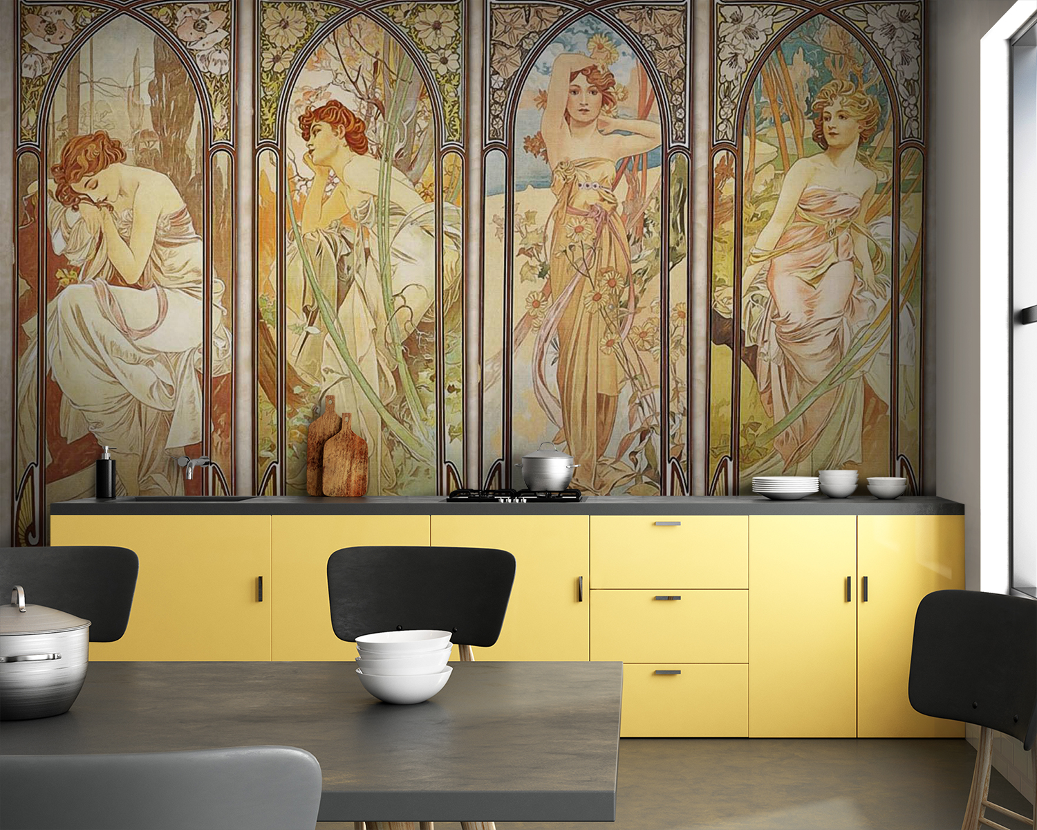 u02014pik83m - Group of women in art nouveau style - tegory