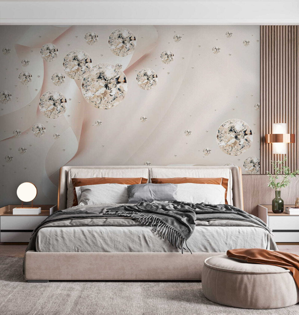 White satin ribbon with diamonds and pearls White satin ribbon with diamonds and pearls