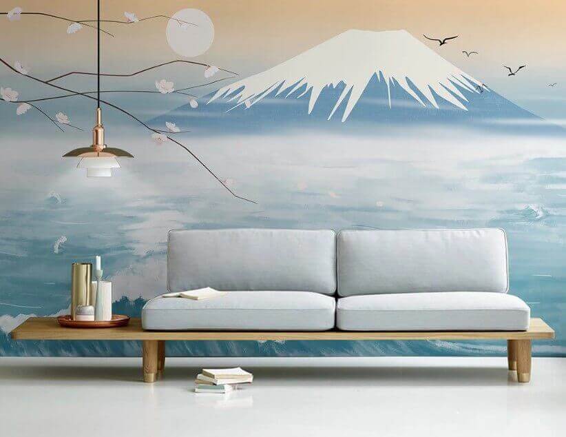 Mountain with waves and a bird flying u02326pig1m - Mountain with waves and a bird flying - tegory