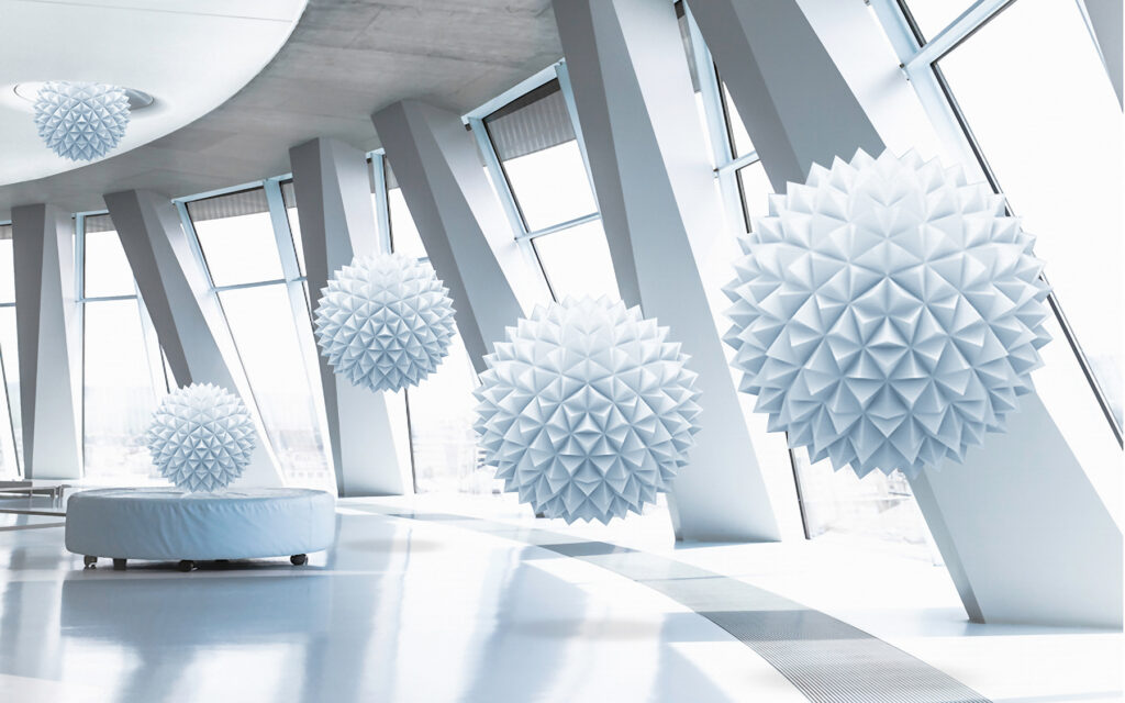 White balls from the ceiling White balls from the ceiling