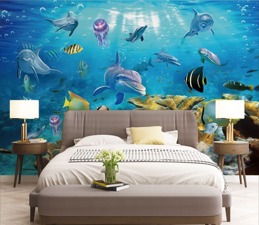 Group of fish swimming in the water