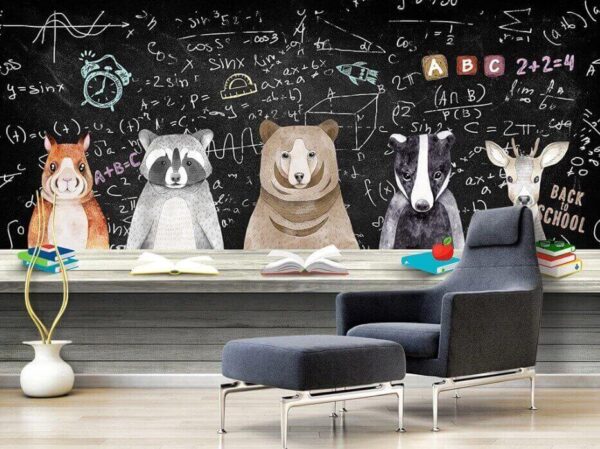 Table with animals on it Table with animals on it