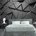 Wall murals Black triangle pattern on a surface