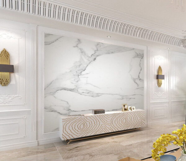Wall murals White marble surface with black veins (SKU: u05404) Wall murals Wall murals White marble surface with black veins (SKU: u05404)