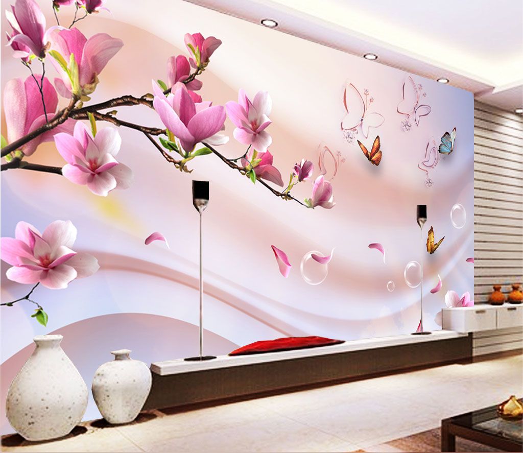 u03285pig1m - Pink flowers and butterflies - tegory