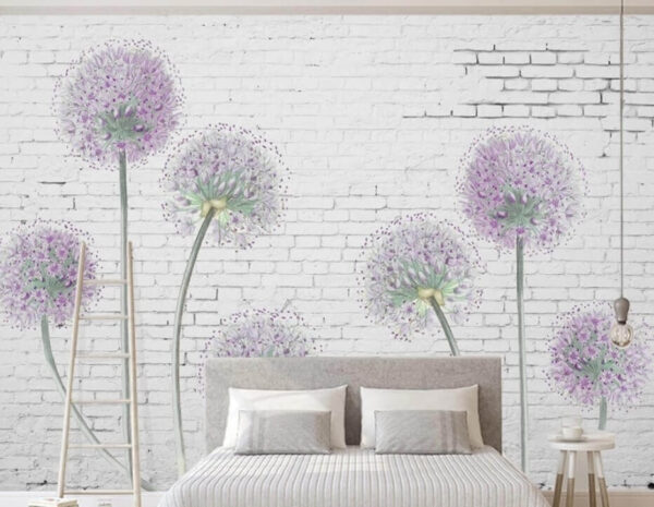 Painting of purple flowers Painting of purple flowers