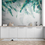 Wall murals Group of green leaves