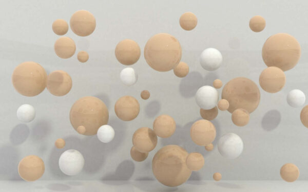 Group of white and brown spheres u05269p 600x375 - Group of white and brown spheres - tegory