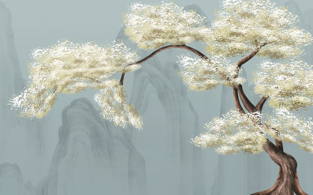 Tree with white flowers Tree with white flowers