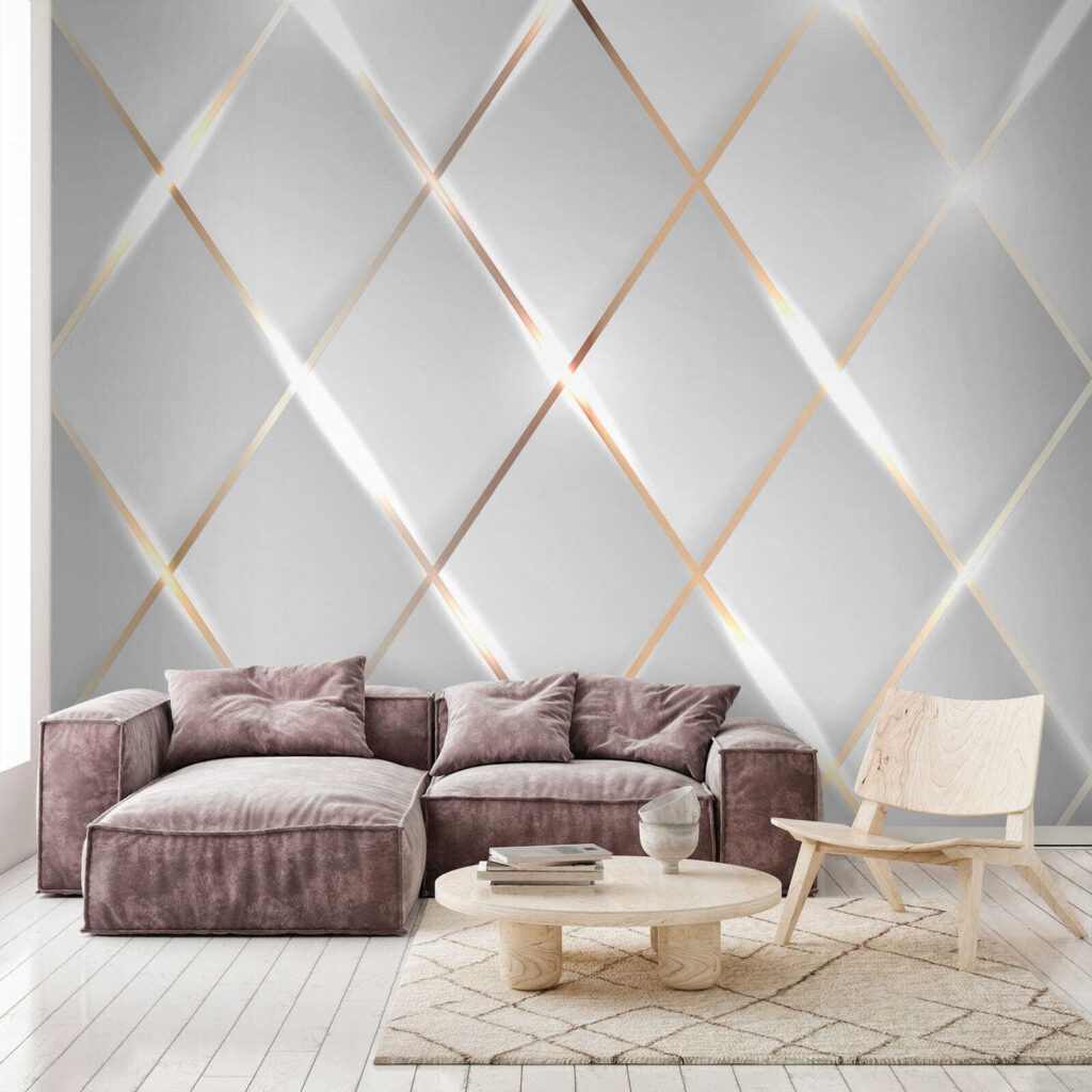 Shimmering light on sleek tiles