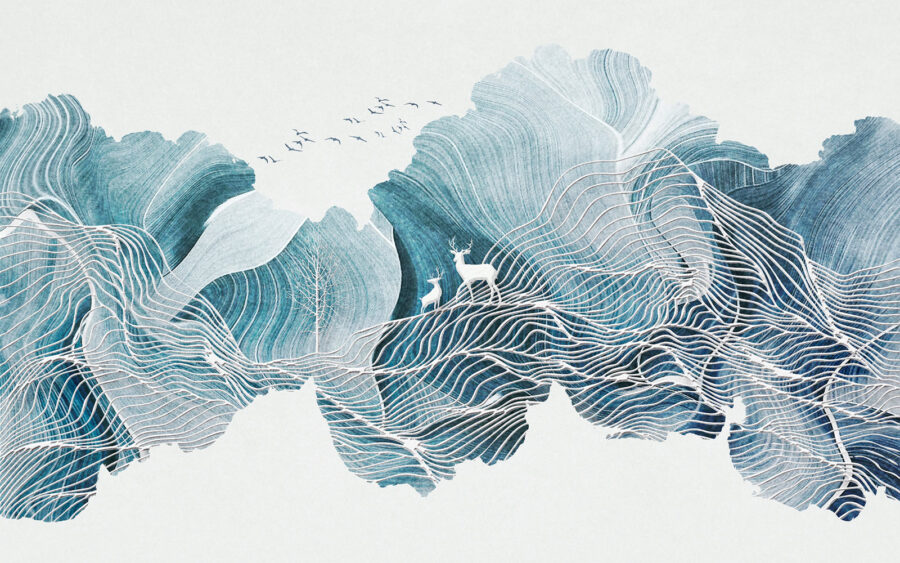 Drawing of a landscape with birds u06088p 900x563 - Drawing of a landscape with birds - tegory