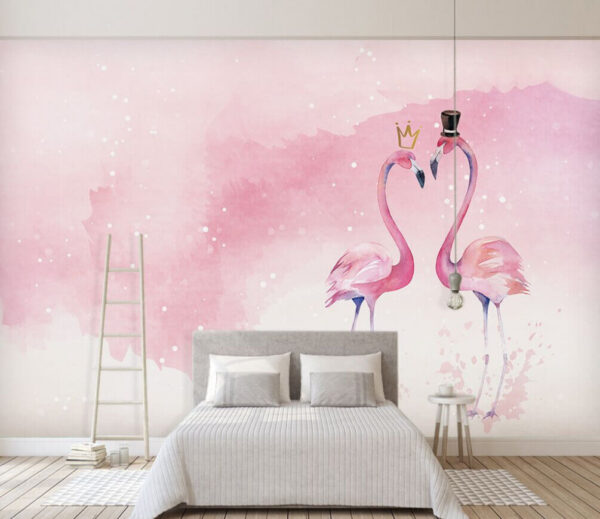 Two flamingos with crown and crown on their head u06476pib1m 600x519 - Two flamingos with crown and crown on their head - tegory