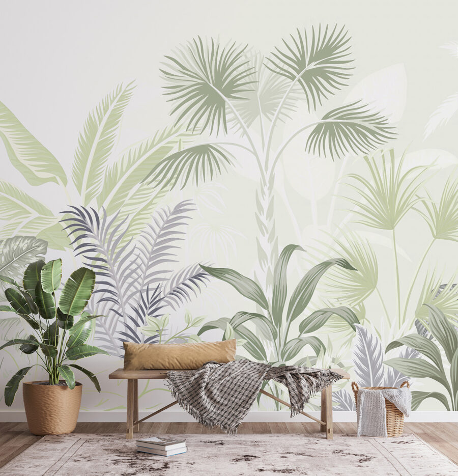 Wall murals A group of plants with leaves