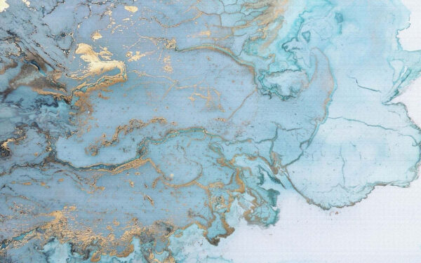 Elegant Abstract Aqua and Metallic Art Elegant Abstract Aqua and Metallic Art