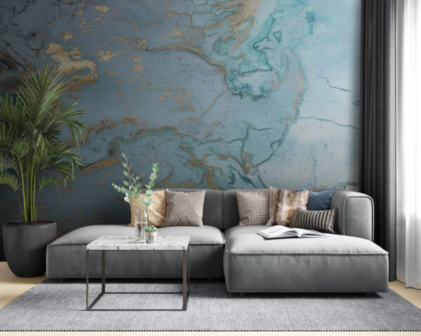 Elegant Abstract Aqua and Metallic Art Elegant Abstract Aqua and Metallic Art