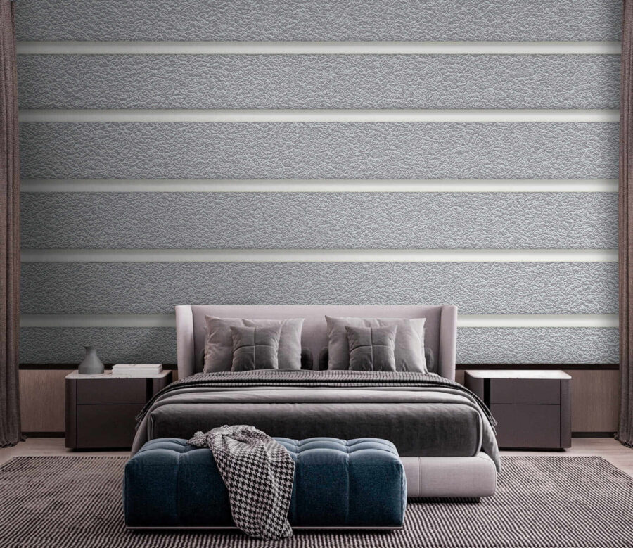Textured surface with vertical lines.
